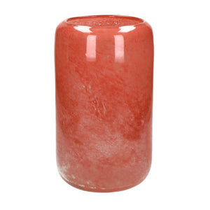 TERRA - Vase en verre- DIA 17 X H 29 CM - Orangé - POMAX